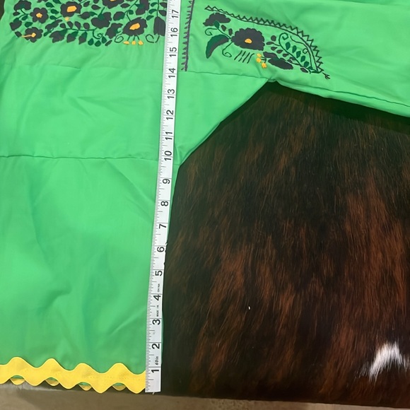 Vintage 70’s Hand Embroidered Flower Mexican Dress size L - Picture 11 of 11